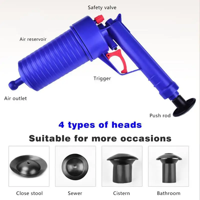 Новинка высокое давление сливной бластер воздушный насос раковина туалет Плунжер засоренный очиститель для труб