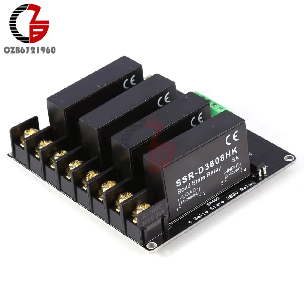 380V 8A 4 Channel SSR Solid State Relay H L Trigger for Arduino R3