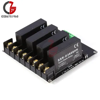 

380V 8A 4 Channel SSR Solid State Relay H-L Trigger for Arduino R3 Raspberry PI