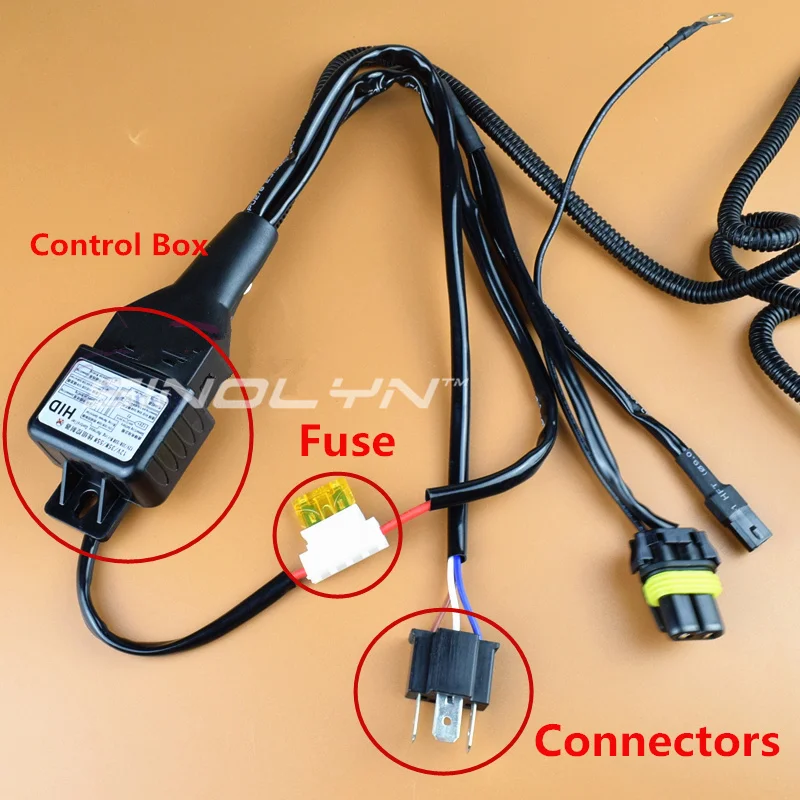 Автомобиля 12V 35 W/55 W H4 9003 HB2 9004 9007 H13 ксеноновые Реле для Биксеноновые линзы прожекторного типа Управление проводки Управление; провод+ предохранитель