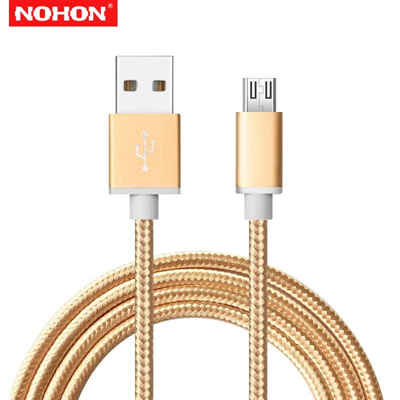 Кабель для передачи данных NOHON металлический плетеный кабель Micro USB Для Huawei Mate 7 8 P7