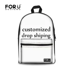 Forudesigns/пользовательские уникальный рюкзак высокой средней школы рюкзаки для мальчиков-подростков N школа для девочек холст рюкзак Mochila женщины