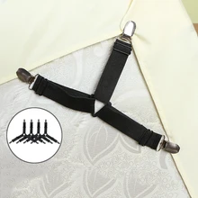 4 unids/set elástico hoja de cama pinzas Clip Funda de colchón mantas mezclado ropa titular sujetadores antideslizante Clips de cinturón Gadget
