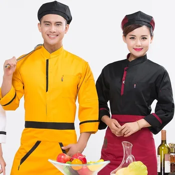 

New Arrival Chef Uniform Long Sleeve Fashion Male Chef Jacket Clothing Western-style Food Bread Clothing Bakers Suit B-5593
