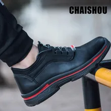 Мужская Рабочая обувь со стальным носком для улицы, легкая, дышащая, не разбивающаяся, не скользящая, защитная обувь CS549