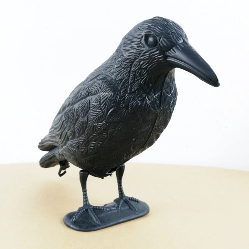 

Black Practical Plastic Crow Decoy Hunting Black Garden Yard Bird Deter Scarer Bodied Crow Jackdaw Bird Hunting Shooting Decoy