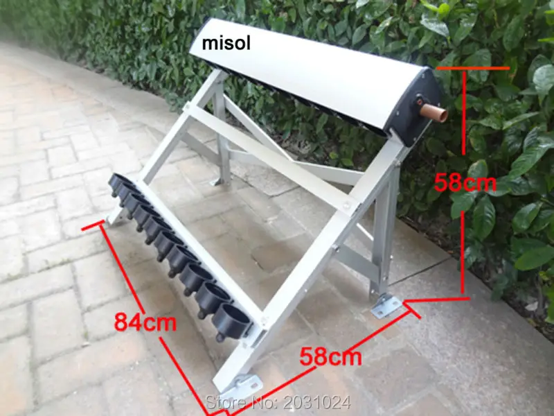 Furos com Suporte para Coletor 58*500mm para Aquecedor de Água Colector Solar tubo 10 Colector (10 furos) com suporte para coletor