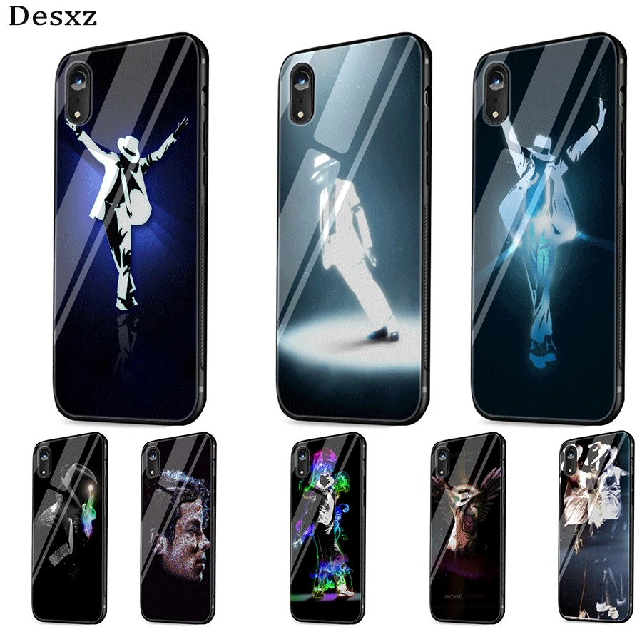 

Desxz Michael Jackson Glass Case For iPhone 5 5s SE 6 6s 7 8 Plus X XR XS Max Cover