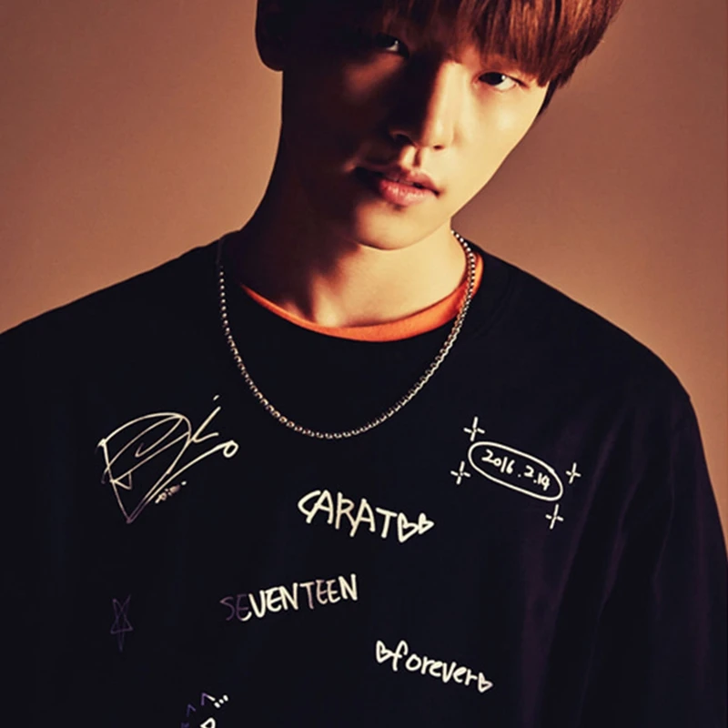 KPOP SEVENTEEN Third anniversary unisex T-shirt Bangtan Boys men Tshirt Lover's Letter causal tee summer top  (6)