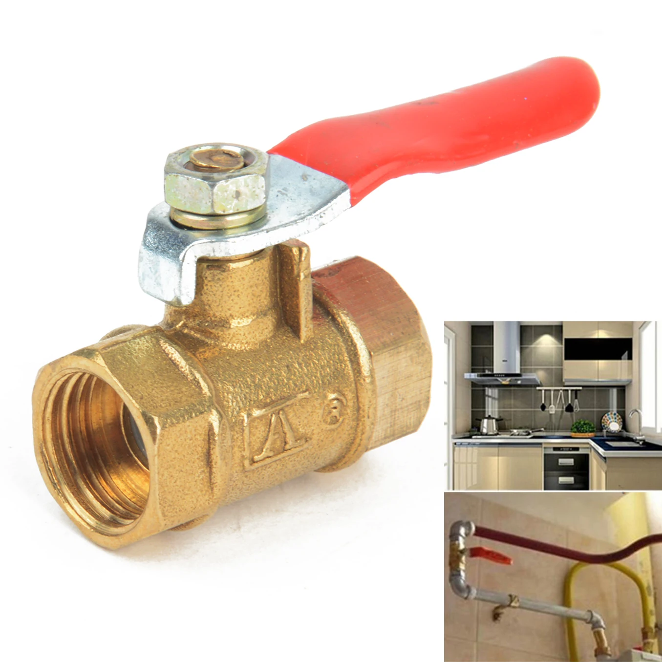 Buy 1pc Female to Female Brass Ball Valve 1/4'' PT