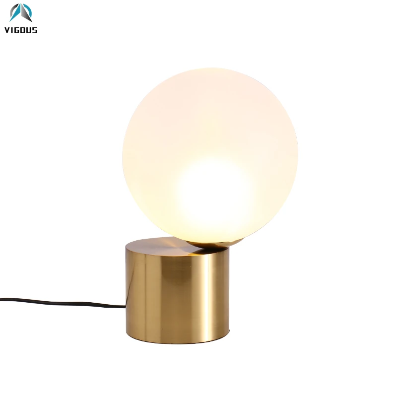 frosted globe table lamp