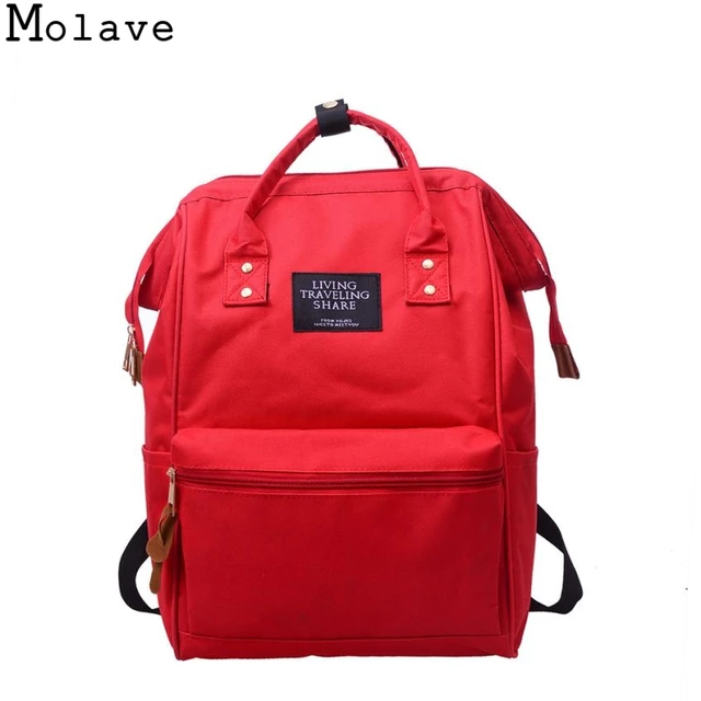 MOLAVE Backpack Unisex Solid Backpack School Travel Bag Double Shoulder Bag Zipper Bag Mochila Feminina school bags mujer Oct24