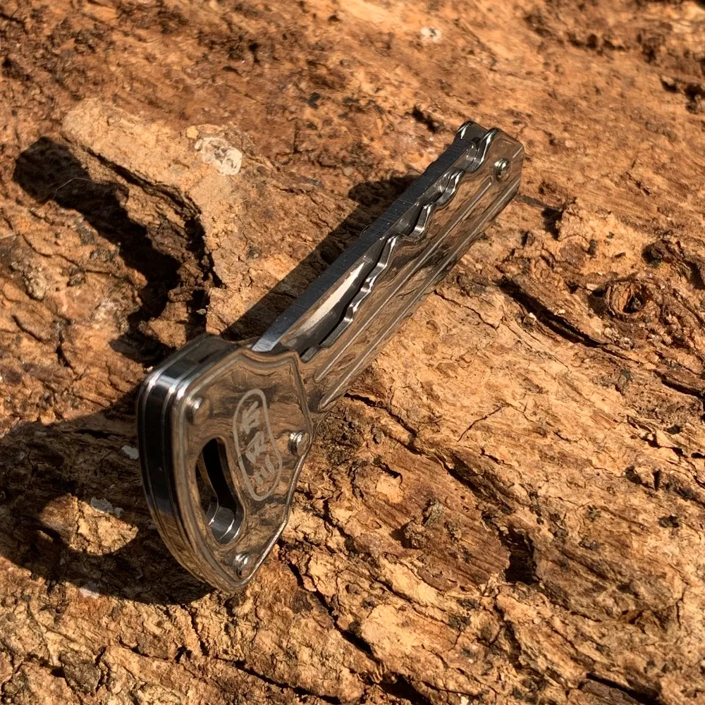 Sanrenmu 4113 мини-нож в виде ключа Многофункциональный Складной Нож EDC брелок/кольцо открытый инструмент для кемпинга открывалка для бутылок
