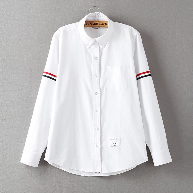 2018 Хлопок Blusas Продажа ограниченной Blusa Для женщин топы весной и летом в английском стиле; тонкая рука рубашка Женский Досуг колледж