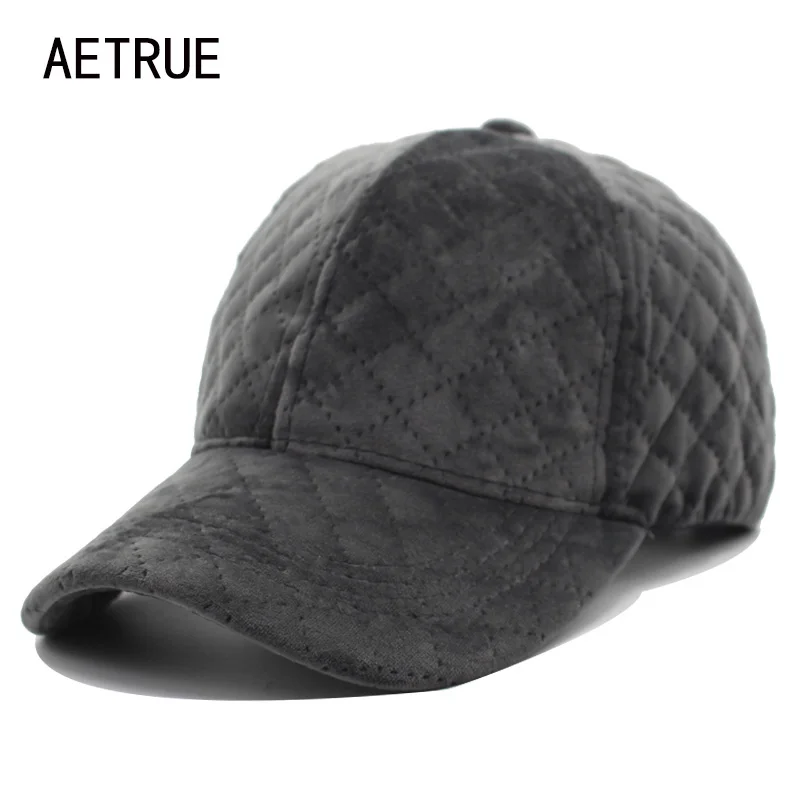 

AETRUE Women Baseball Cap Men Snapback Casquette Caps Hats For Men Warm Thickened Bone Plain Solid Flat Winter Baseball Hat Cap