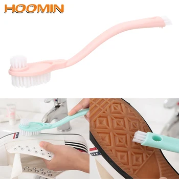 

HOOMIN Sneakers Washing Double Head Long Handle Home Cleaning Shoe Brush Household Cleaner Household Merchandises Gadgets