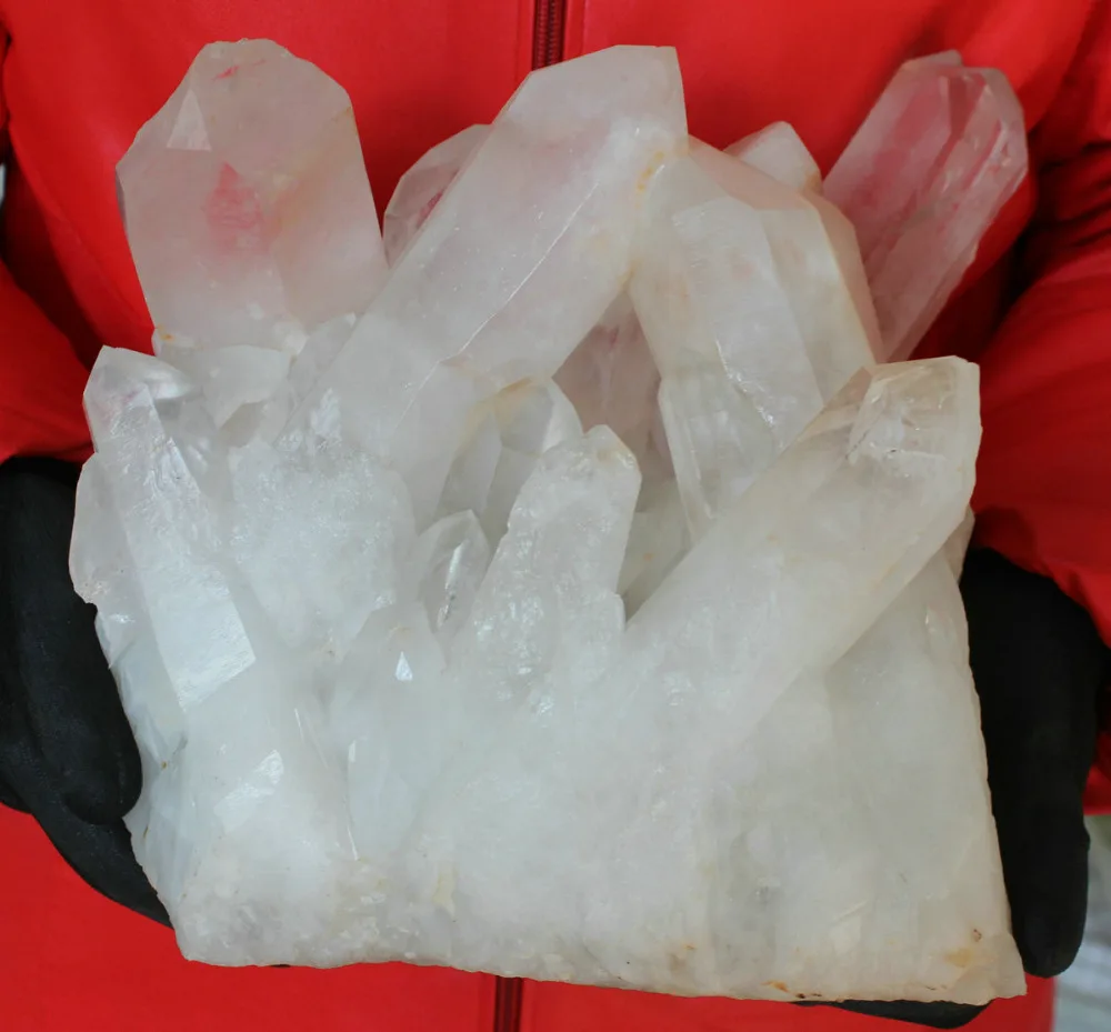 

11.9kgs 26.2LB LARGE NATURAL CLEAR QUARTZ CRYSTAL CLUSTER POINTS ORIGINAL Brazil,Wholesales Price Free Shipping ,CDHC
