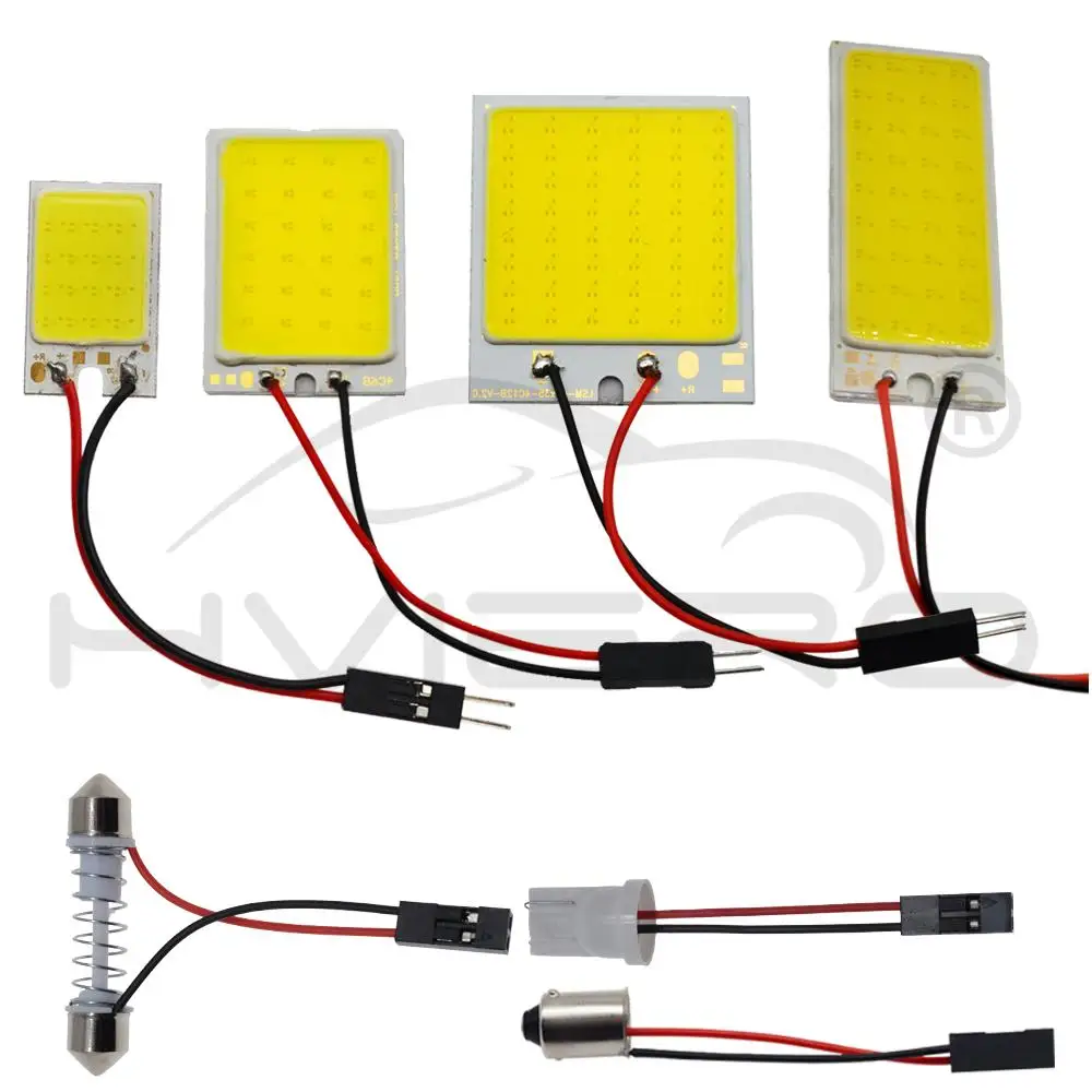 Белый, красный, синий T10 W5w Cob 24SMD 36SMD Автомобильный светодиодный панельный светильник для автомобиля, лампа для чтения в салоне автомобиля, купольная гирлянда BA9S DC 12v