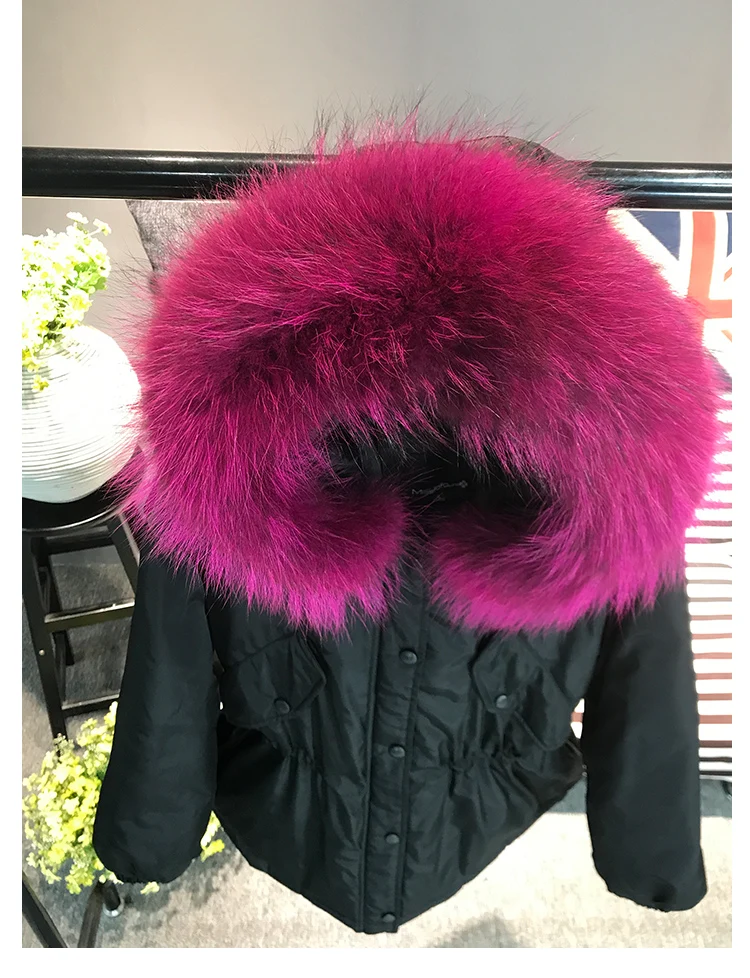 AYUNSUE, короткий пуховик, Женское зимнее пальто с капюшоном, Женская парка с воротником из натурального меха, белый утиный пух, пальто, куртки