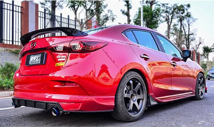 ABS краска CRA заднее крыло багажник выступ Спойлеры подходит для 14-18 MAZDA 3 Axela Sedan