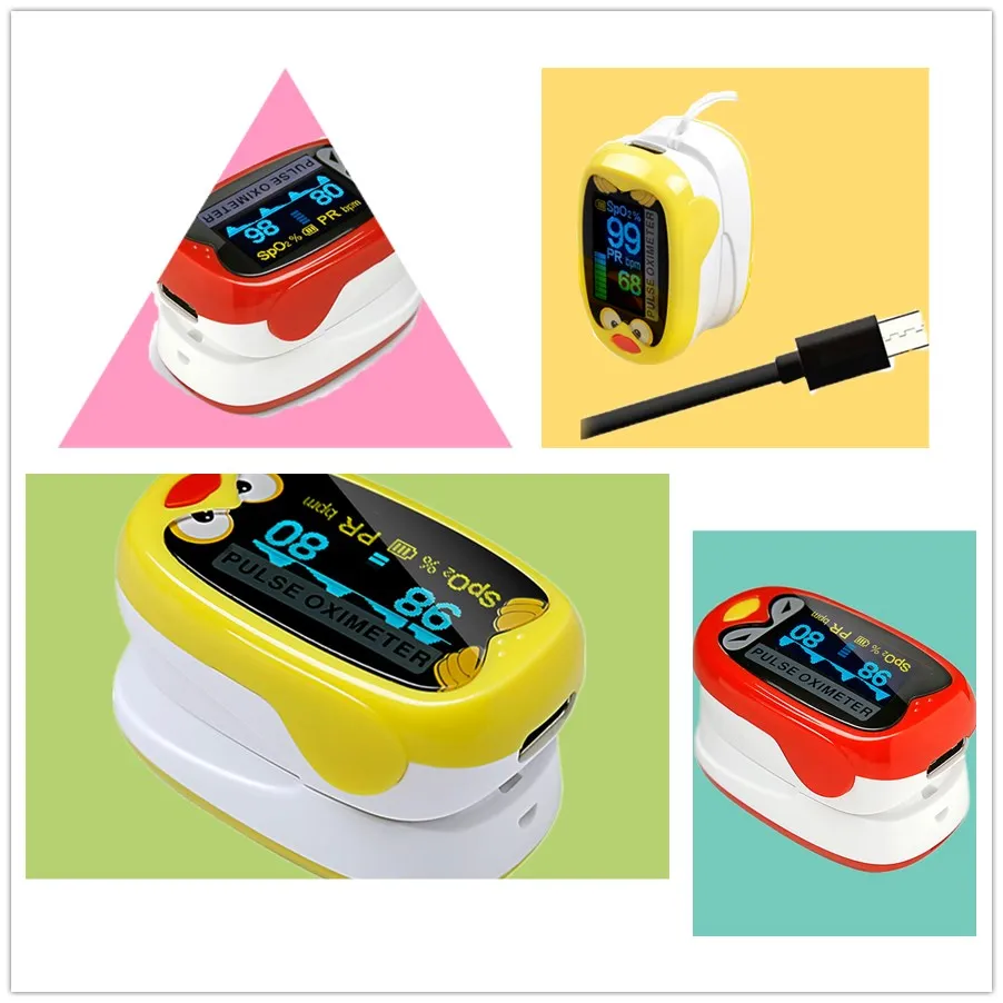 

20pcs Pediatric Oximeter Oximetro de pulso do OLED Display Finger Saturometro Pulsioximetro Child Kids Rechargeable
