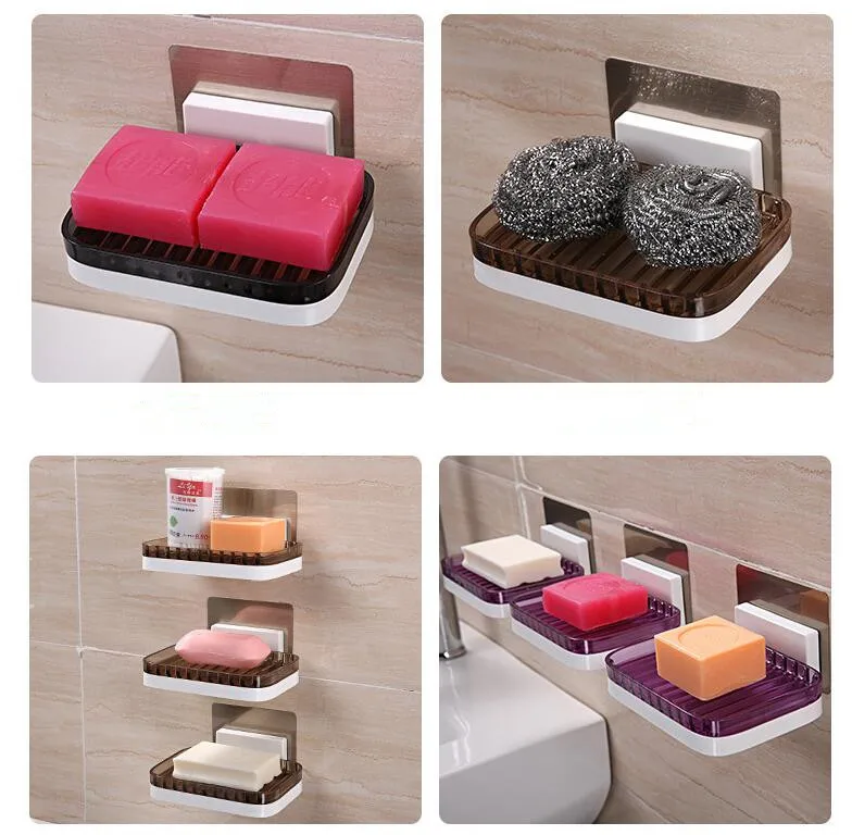 New soap holder soap dish soap box no drilling strong suction cup ABS