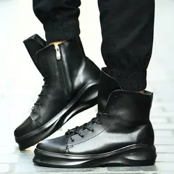 2019 хип-хоп мода весна Для мужчин Ботинки martin на шнуровке Туфли под платье танцевальная обувь на платформе высокие кроссовки военные ботинки