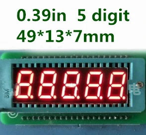 

10pcs 0.39" 0.39in. Red LED Display 7 Segment Digit 5bit 5 bit Common ANODE cathode Positive Digital Tube