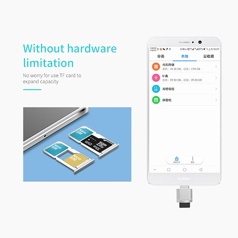 DM CR007 Тип Мини C usb2.0 памяти Micro SD TF кард-ридер для Mac huawei Xiaomi LG sony Планшеты Тип C кардридер