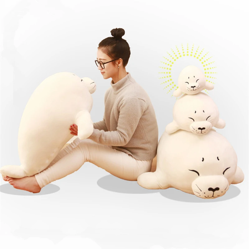 1pc 40cm/60cm/80cm We Bare Bears Plush Animal Toys Stuffed Seal Toys