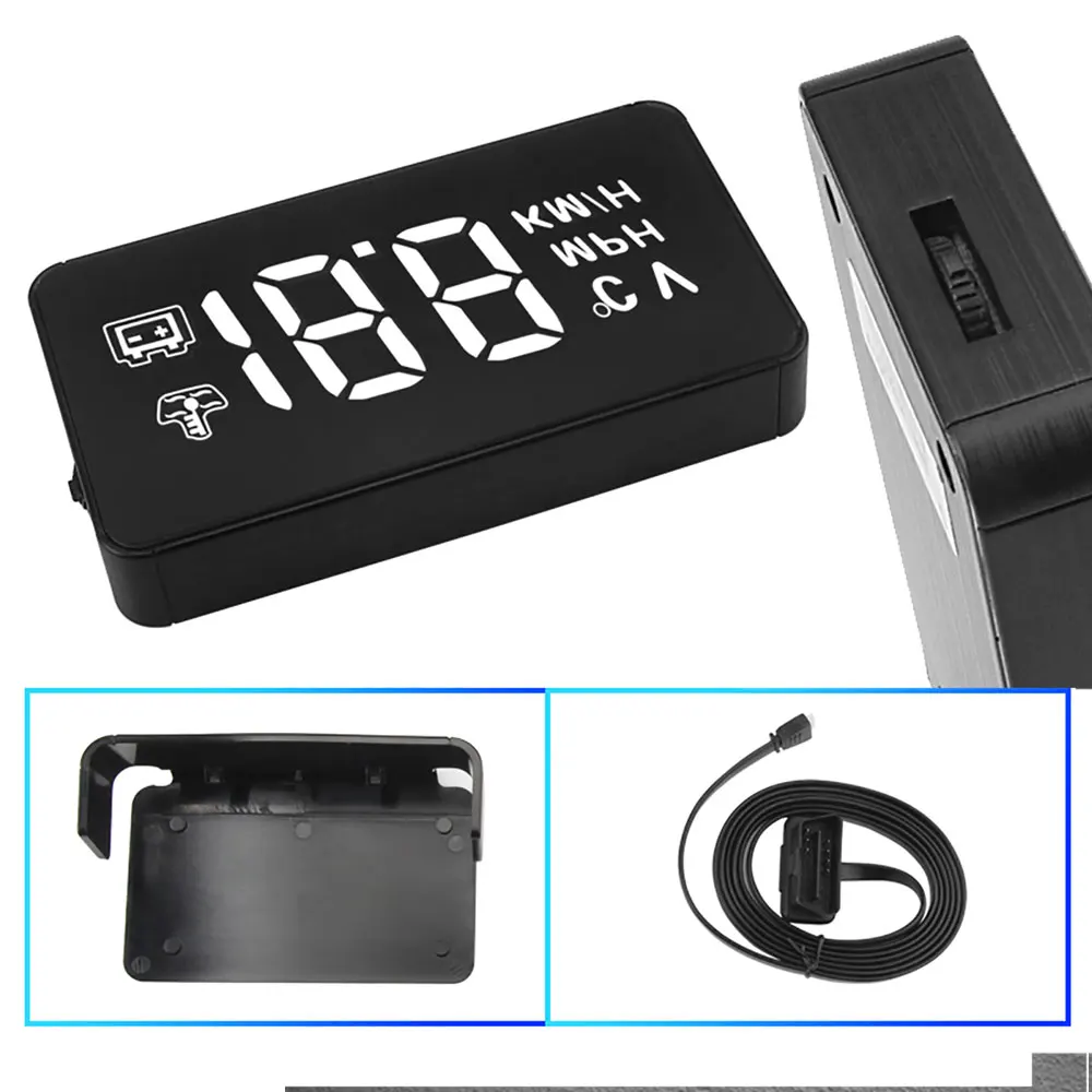 

Newest A100 Car HUD Head Up Display OBD2 II EUOBD Overspeed Warning System Projector Windshield Auto Electronic Voltage Alarm
