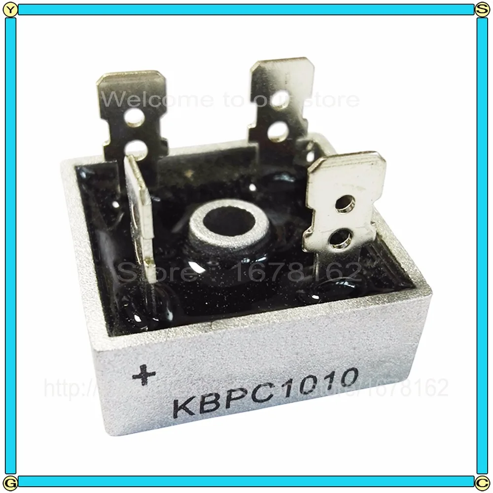 5 шт./лот KBPC1010 KBPC-1010 10A 1000 в один фазы диодный выпрямительный мост