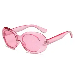 Прохладный дизайн солнцезащитные очки для женщин прозрачный эллипс объектив блеск УФ Защита для мужчин пляжные солнечные очки