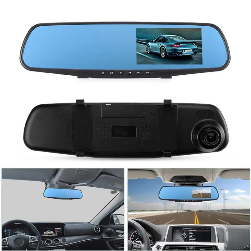 Car DVR 1080P Dual Lens Dash Camera Rear Mirror Digital Recorder With Rearview Camera Video Recorder Camcorder Registrar