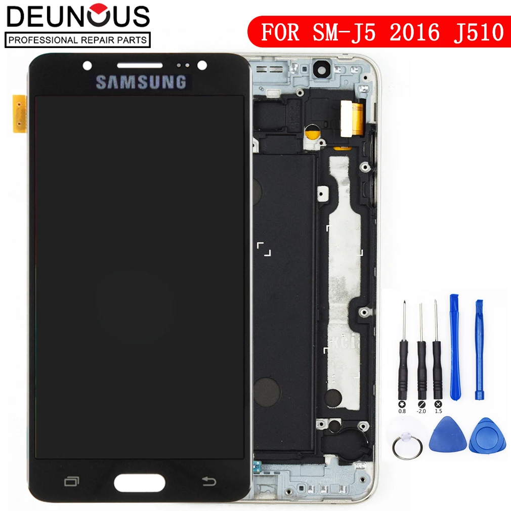 ЖК дисплей для Samsung Galaxy J5 2016 сенсорный экран с регулировкой яркости J510FN J510F J510M J510H