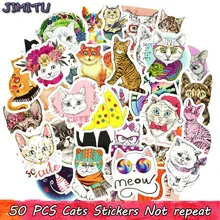 50 PCS Cute Cat Sticker Kawaii Anime Dream Girl Stickers Toys for Children DIY Laptop Luggage Phone Bicycle Fridge Decal Gifts