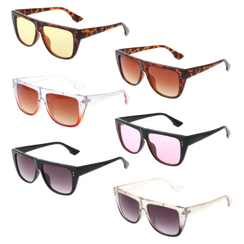 New Large Frame Sunglasses Fashion Flat Top Full Frame Sunglasses UV400