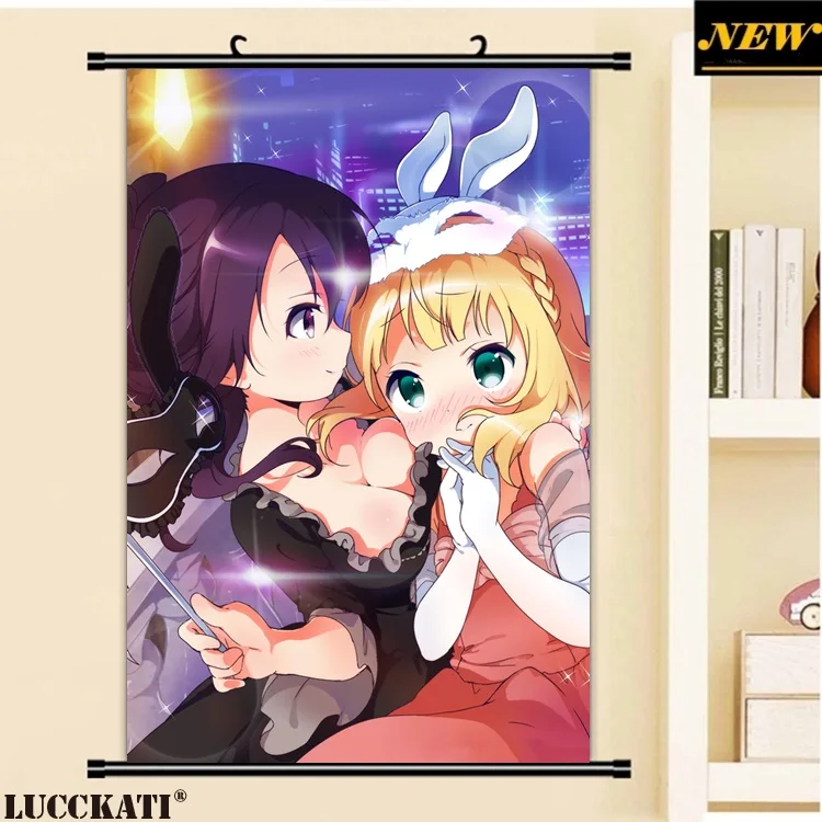 40X60 см Gochiusa Gochuumon wa Usagi Desu ka Rabbit верблюжья лапка лоли мультфильм аниме Настенная картина прокрутки холст картина плакат - Цвет: T
