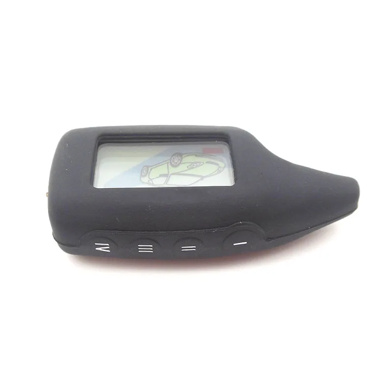 

LCD Remote Control Key Fob +Silicone Key Case For Russian 2 Way Car Alarm System Scher khan M5 Scher-Khan Magicar 5