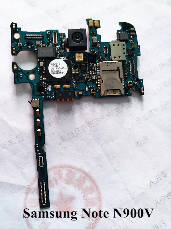

Unlocked Original 32GB Chips Logic Board For Samsung Galaxy Note 3 N900V motherboard Clean IMEI