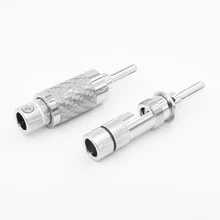 VB414R Rhodium plated Banana Speaker cable Plug HiFi audio  cable Connector