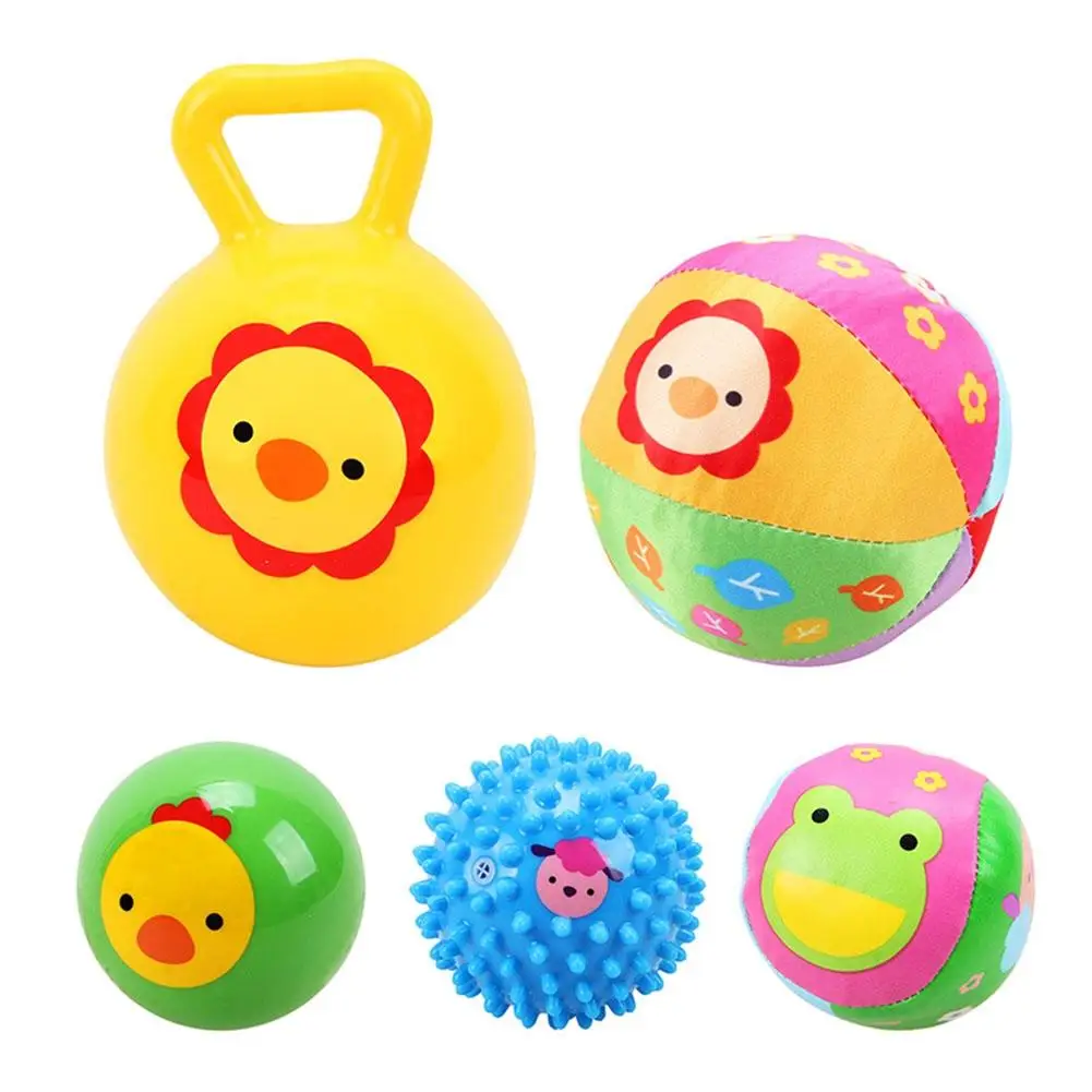 LeadingStar 5 Packed Baby Rattles Soft Ball Musical Educational Toy for