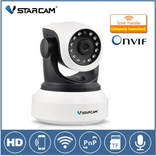 Vstarcam C7824WIP 720P HD Wireless Wifi IP Camera H.264 Indoor Pan/Tilt IR-CUT Night Vision Support 64G SD Card escam hd 720p ir night vision ir cut 1 0mp wireless wifi ip camera pan tilt security mini indoor camera support 32g card qf001