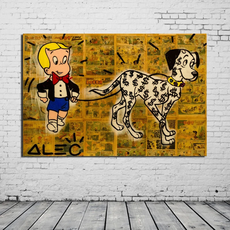 

Alec Monopoly Richie Dollars Wall Art Canvas Painting Poster Prints Modern Painting Wall Picture For Living Room Home Decoration