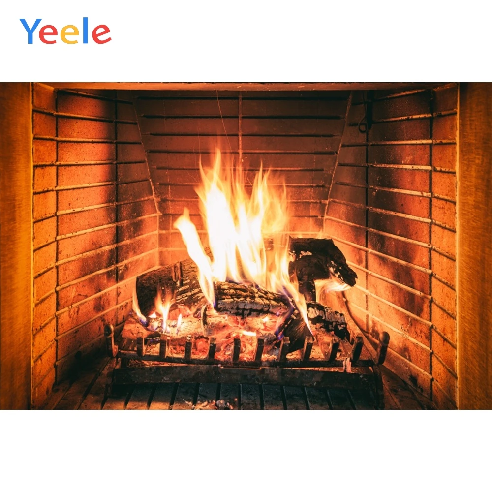 

Yeele Flame Fire Fireplace Baby Children Portrait Photography Backgrounds Customized Photographic Backdrops For Photo Studio