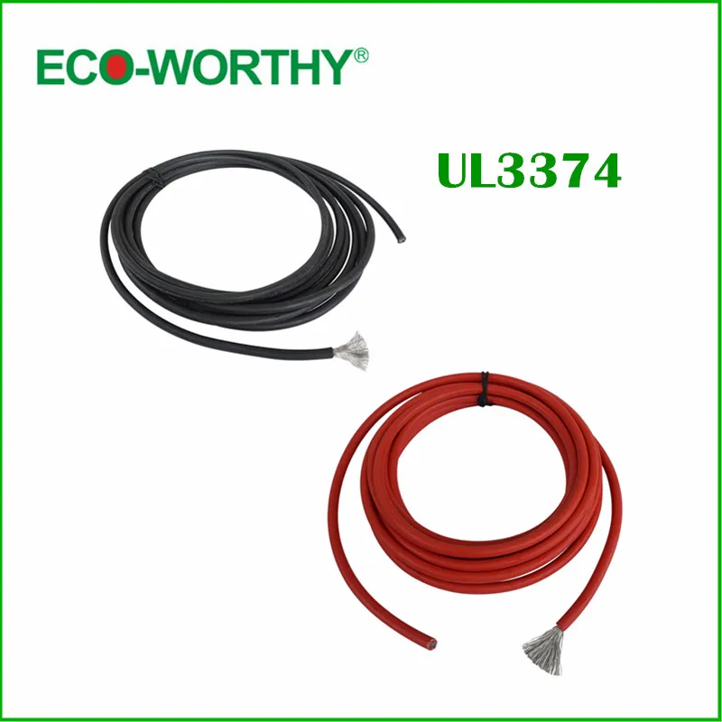Eco Worhty New Fashional UL3374 6AWG Black Aviation Connector Welding Cable Worldwide
