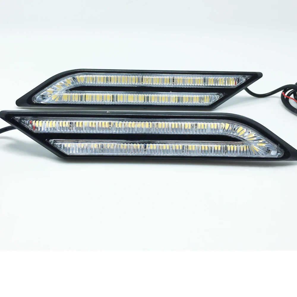 

2Pcs/Set DRL Led Daytime Running Lights Car Brake & Steering Light Source Car Styling Waterproof White Crystal Blue Fog Lamps