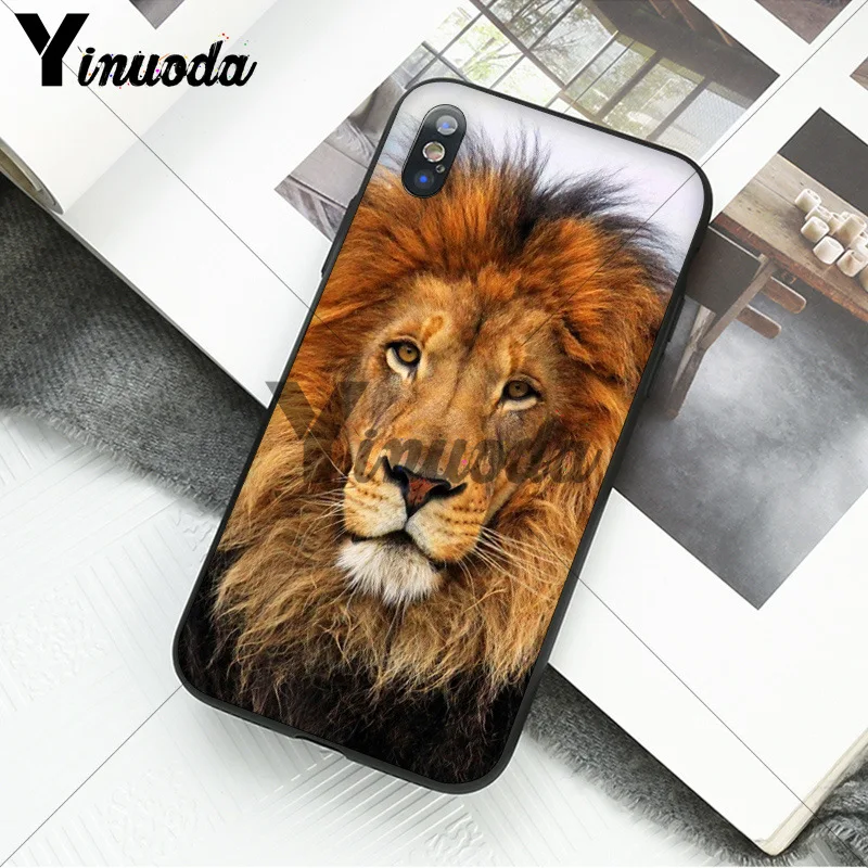 11pro MAX animals The lion Smart Cover черный мягкий чехол для телефона для iPhone X XS MAX 6 6S 7 7plus 8 8Plus 5 5S XR