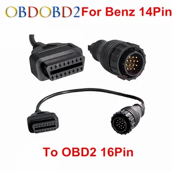 

For MB 14 Pin To OBD2 16 Pin Cable Car Diagnostic Connector Sprinter For MB 14Pin To 16Pin OBD OBDII Adapter