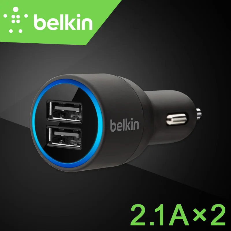 imágenes para 2.1A * 2 Belkin Original Coche Universal Del Teléfono Móvil de Dos Puertos USB cargador para el iphone 7 6 s, Además de para el ipad con El Paquete F8J109bt imágenes para 2.1A * 2 Belkin Original Coche Universal Del Teléfono Móvil de Dos Puertos USB cargador para el iphone 7 6 s, Además de para el ipad con El Paquete F8J109bt